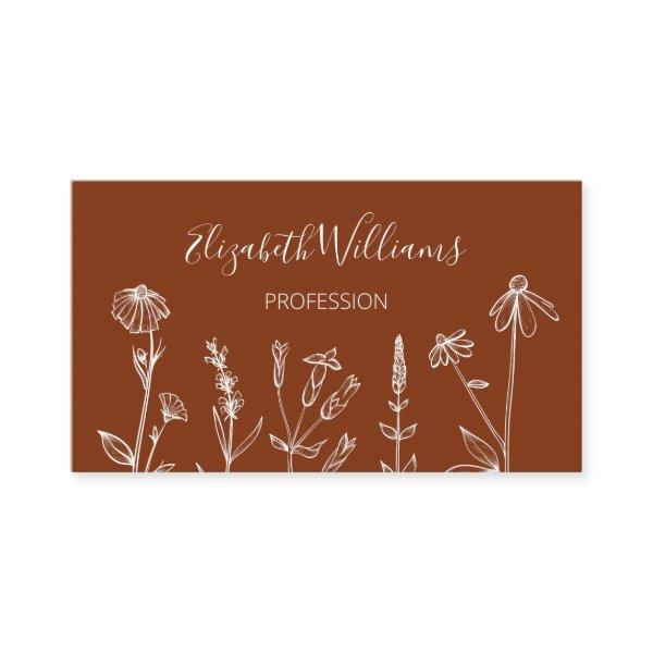 QR Code Wildflowers Terracotta