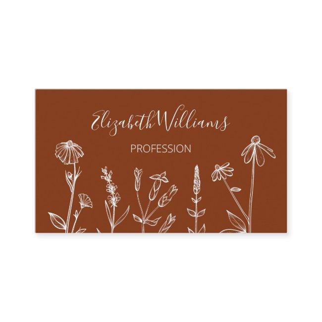 QR Code Wildflowers Terracotta