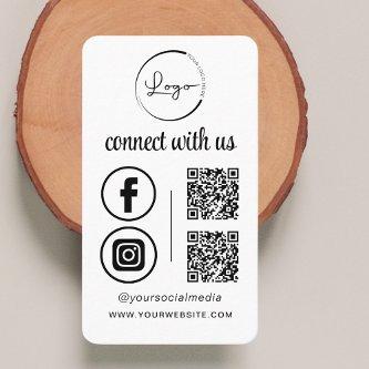 QR Connect With Us Business Logo Social Media