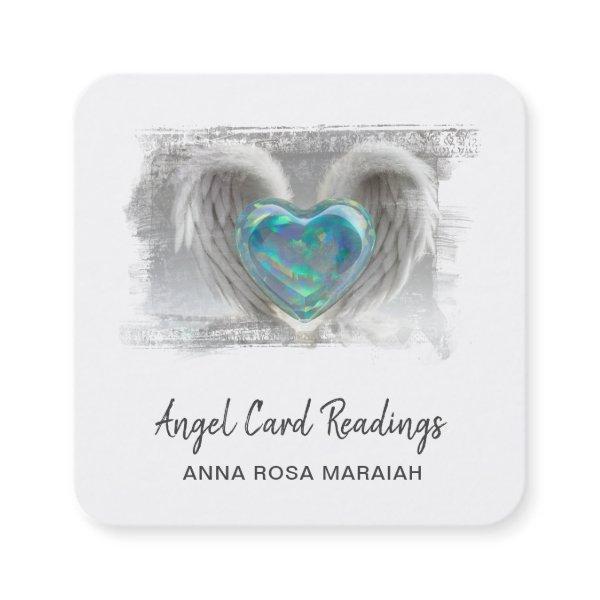 *~*  QR Crystal Opal Heart Angel Wings AP78 Square