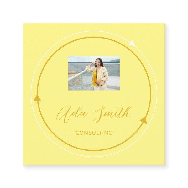 QRCode Logo Custom Custom Photo Frame Yellow Brown Square