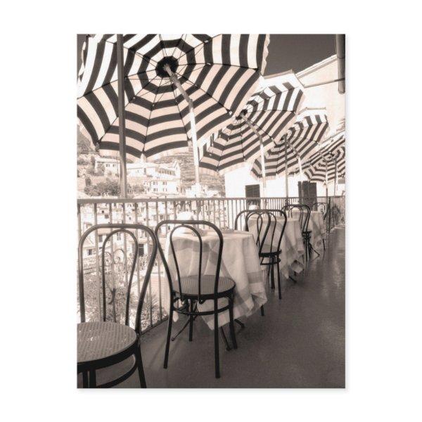 Quaint restaurant balcony, Italy Postcard