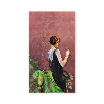 Qualida, 1920s Fashion in Green and Rose