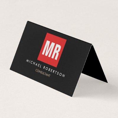 Quality Black Red Monogram Unique