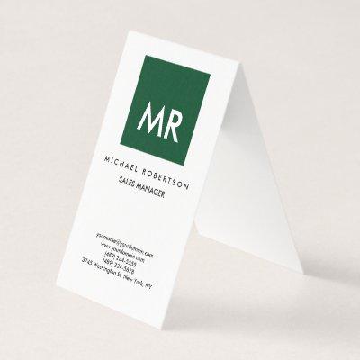 Quality Green White Monogram Elegant Unique