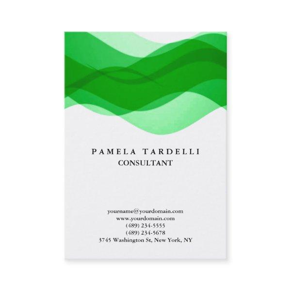 Quality Green & White Unique Modern Pattern Curves