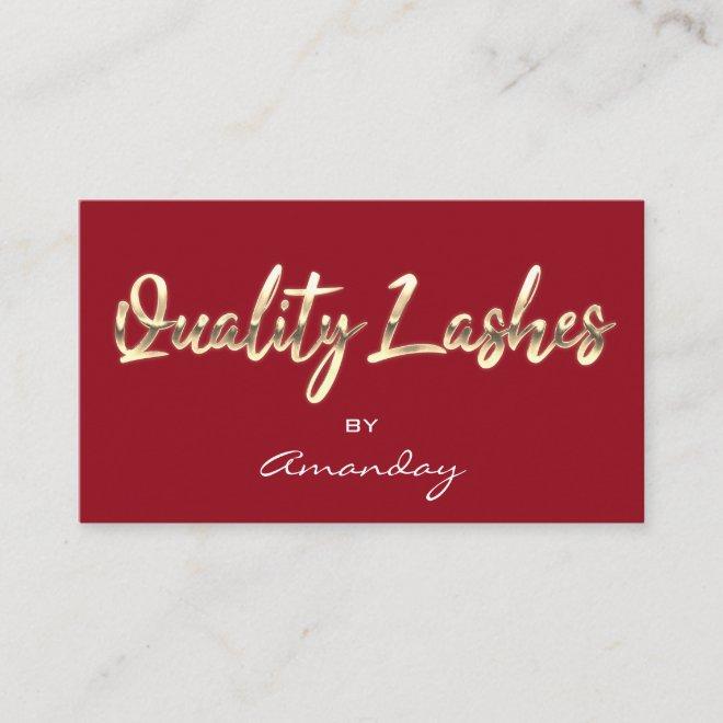 Quality Lash Extension QRCode Logo Burgund Gold