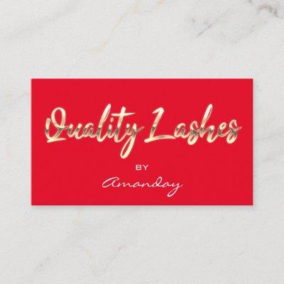 Quality Lash Extension QRCode Logo Red Gold
