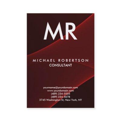 Quality Red Brown Modern Monogram Unique