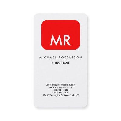 Quality Red White Monogram Elegant Unique