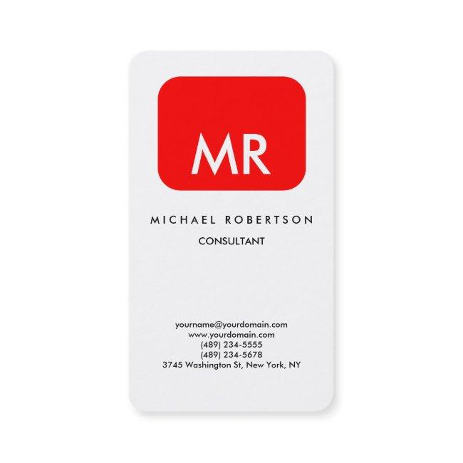 Quality Red White Monogram Elegant Unique