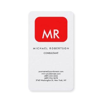 Quality Red White Monogram Elegant Unique