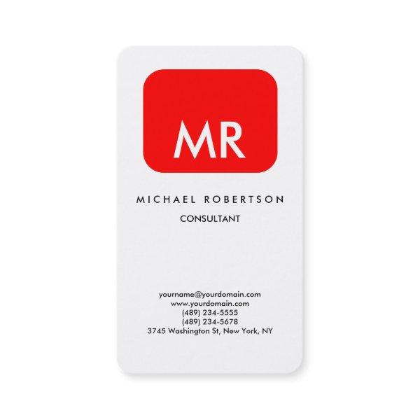 Quality Red White Monogram Elegant Unique