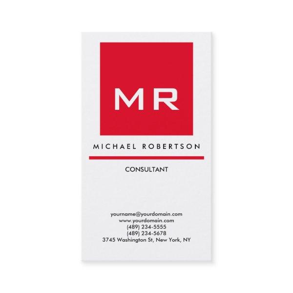 Quality Red White Monogram Elegant Unique Modern