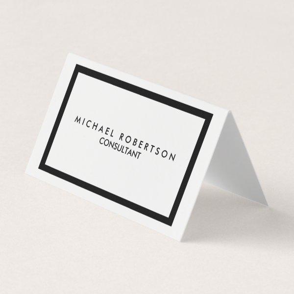 Quality Unique Plain Black Border White