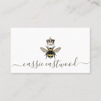 Queen Bee And Crown Calling Card
