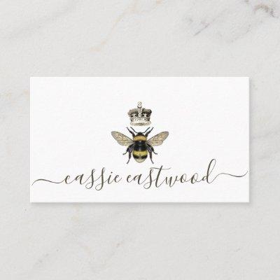 Queen Bee And Crown Calling Card