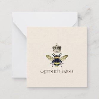 Queen Bee Apiary Farm Honey Products Thank You Note Card