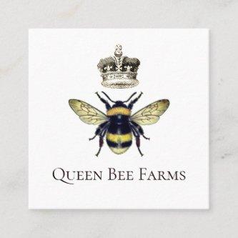 Queen Bee Crown Apiary Beekeeper Farm Honey Square