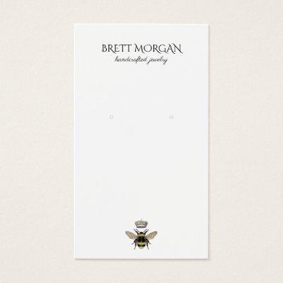 Queen Bee Typography Earring Jewelry Display Card