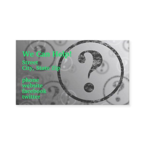 Question Mark Background BW