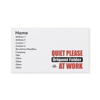 Quiet Please Origami Folder At Work