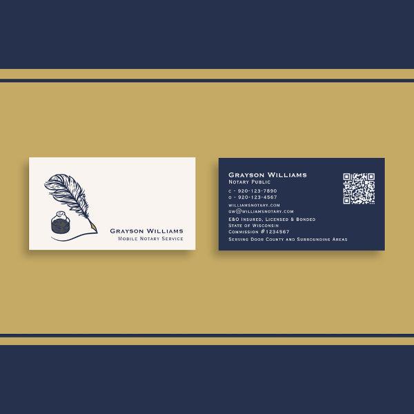 Quill QR Code Navy Mobile Notary
