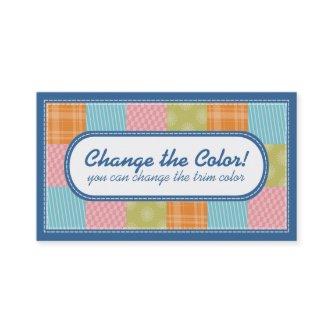 Quilting quilters fabric swatches crafts biz cards