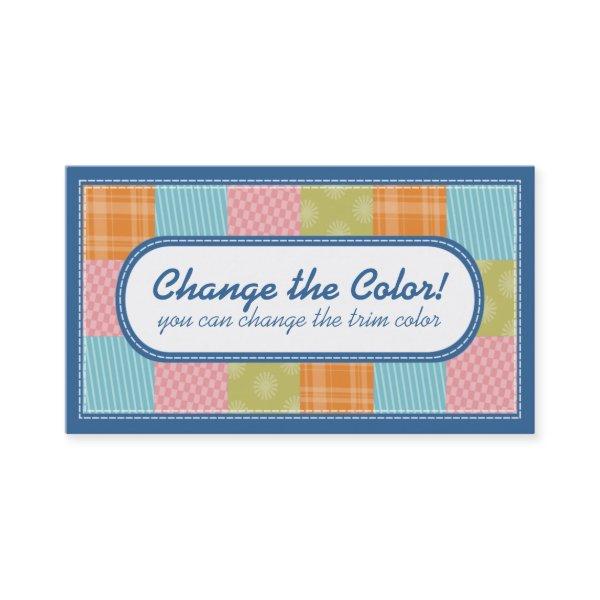 Quilting quilters fabric swatches crafts biz cards