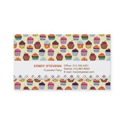 Quirky Colorful Cupcakes Illustration Pattern