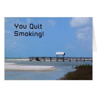 Quit Smoking Card with Beach Image
