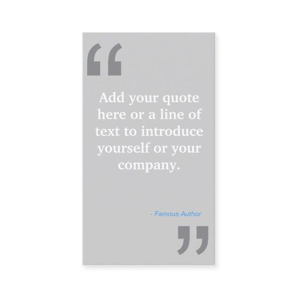QUOTES in LT GRAY Designer