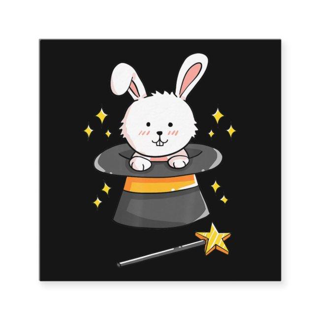 Rabbit Gift|Bunny Magic Wand Magician Wizard Witch Square