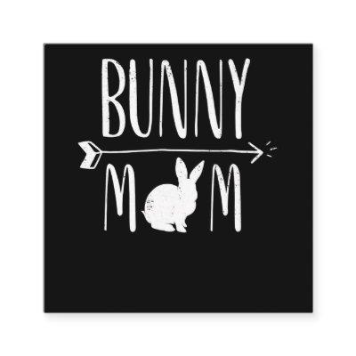 Rabbit Gift | Bunny Mom Funny White Rabbit Gift Square