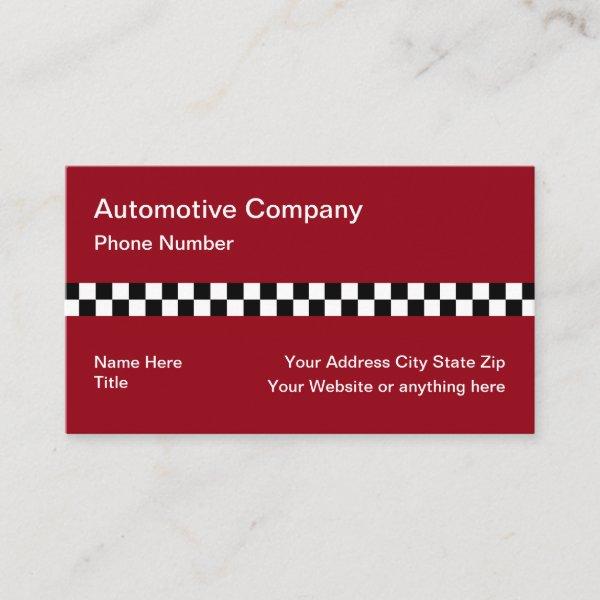 Racing Checkered Flag Pattern Automotive