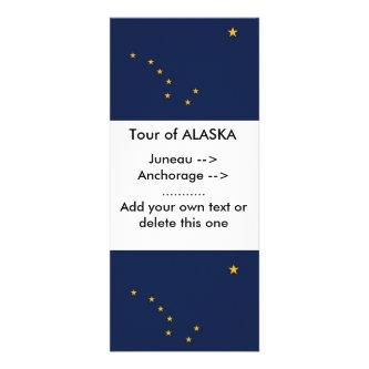 Rack Card with Flag of Alaska, U.S.A.