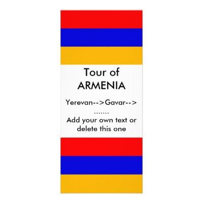 Rack Card with Flag of Armenia