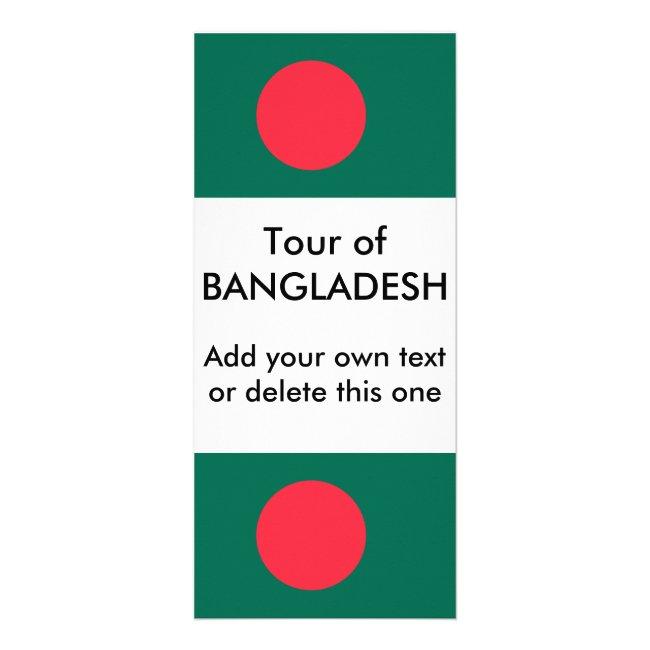 Rack Card with Flag of Bangladesh