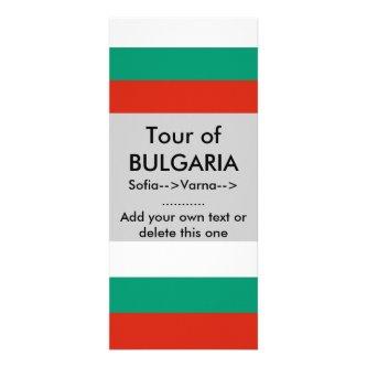 Rack Card with Flag of Bulgaria
