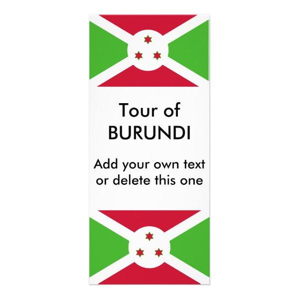 Rack Card with Flag of Burundi