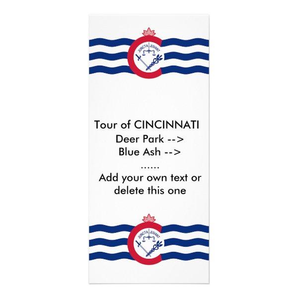 Rack Card with Flag of Cincinnati, U.S.A.