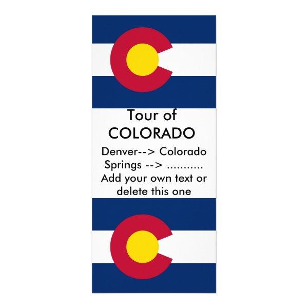 Rack Card with Flag of Colorado, U.S.A.
