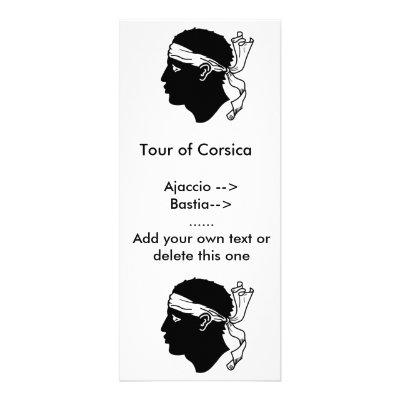 Rack Card with Flag of Corsica, France