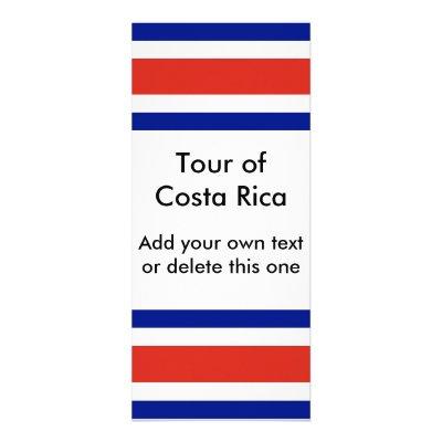 Rack Card with Flag of Costa Rica