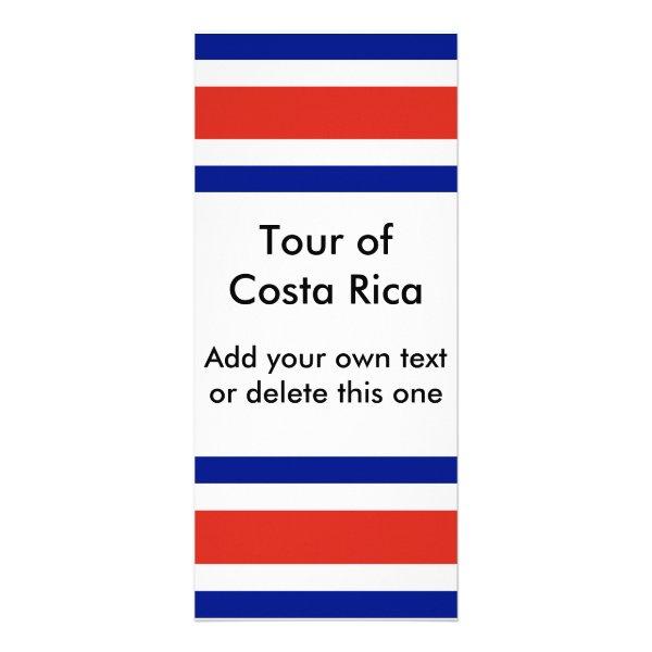 Rack Card with Flag of Costa Rica