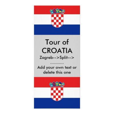 Rack Card with Flag of Croatia