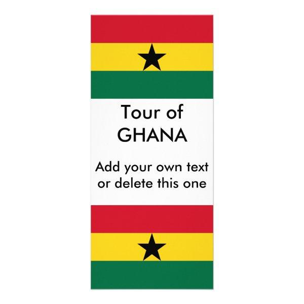 Rack Card with Flag of Ghana