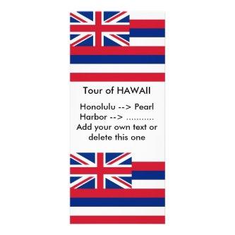 Rack Card with Flag of Hawaii, U.S.A.