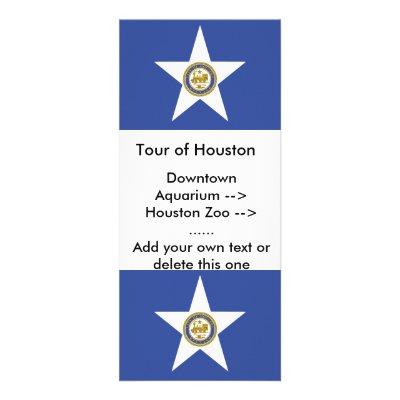 Rack Card with Flag of Houston, U.S.A.