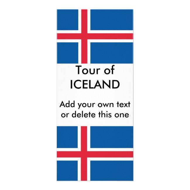 Rack Card with Flag of Iceland